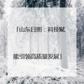 山东日照：科技赋能引领高质量发展