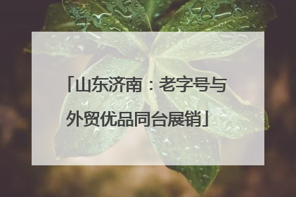 山东济南：老字号与外贸优品同台展销