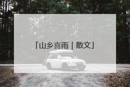 山乡喜雨｜散文