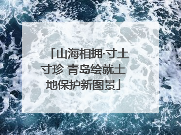 山海相拥·寸土寸珍 青岛绘就土地保护新图景