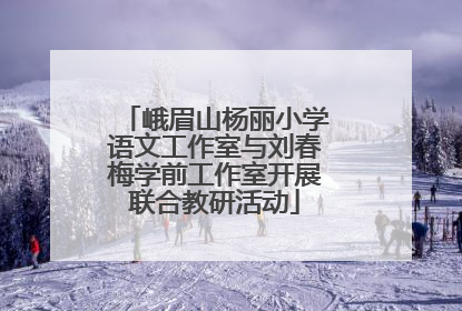 峨眉山杨丽小学语文工作室与刘春梅学前工作室开展联合教研活动