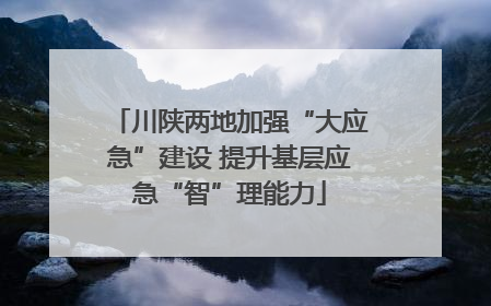 川陕两地加强“大应急”建设 提升基层应急“智”理能力