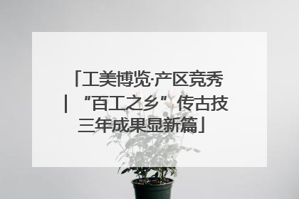 工美博览·产区竞秀｜“百工之乡”传古技 三年成果显新篇