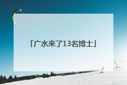 广水来了13名博士