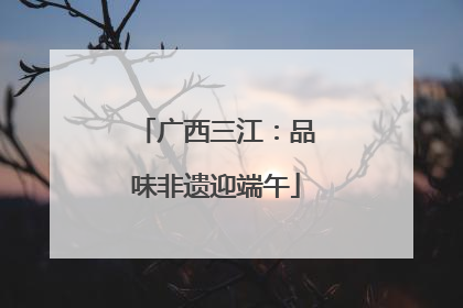广西三江：品味非遗迎端午