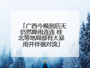 广西今晚到后天仍然降雨连连 桂北等地局部有大暴雨并伴强对流