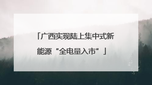 广西实现陆上集中式新能源“全电量入市”