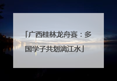 广西桂林龙舟赛：多国学子共划漓江水