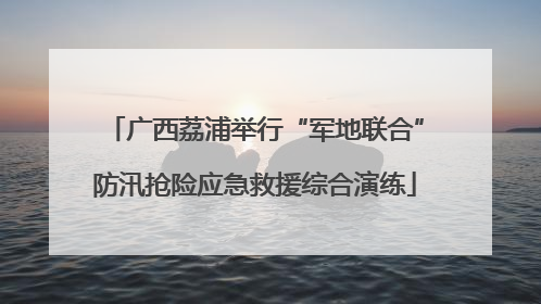 广西荔浦举行“军地联合”防汛抢险应急救援综合演练
