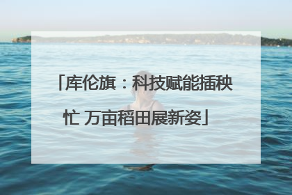 库伦旗：科技赋能插秧忙 万亩稻田展新姿