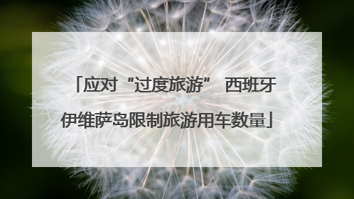 应对“过度旅游” 西班牙伊维萨岛限制旅游用车数量