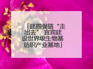 建圈强链“走出去” 宜宾建设世界级生物基纺织产业基地