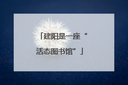 建阳是一座“活态图书馆”