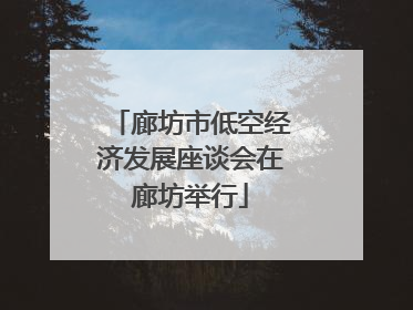 廊坊市低空经济发展座谈会在廊坊举行