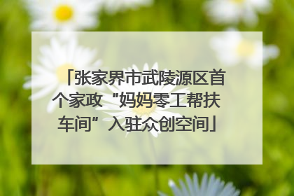张家界市武陵源区首个家政“妈妈零工帮扶车间”入驻众创空间