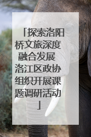 探索洛阳桥文旅深度融合发展 洛江区政协组织开展课题调研活动