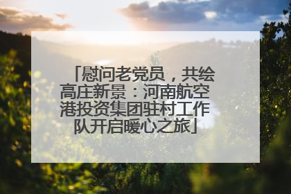 慰问老党员，共绘高庄新景：河南航空港投资集团驻村工作队开启暖心之旅