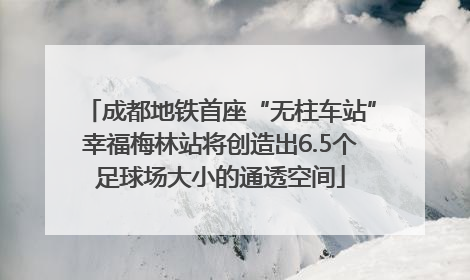 成都地铁首座“无柱车站”幸福梅林站将创造出6.5个足球场大小的通透空间