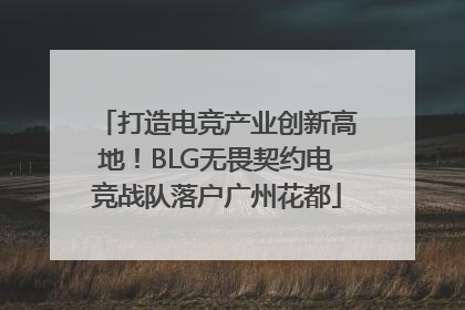 打造电竞产业创新高地！BLG无畏契约电竞战队落户广州花都