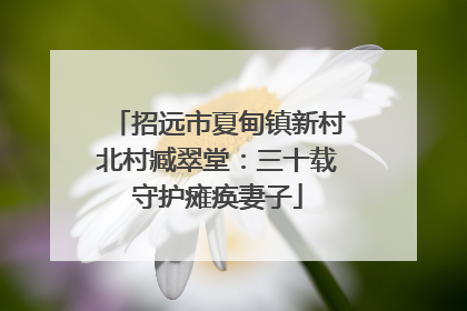 招远市夏甸镇新村北村臧翠堂：三十载守护瘫痪妻子