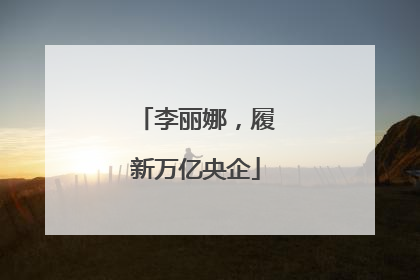 李丽娜，履新万亿央企