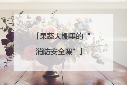 果蔬大棚里的“消防安全课”