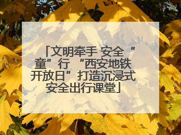 文明牵手 安全“童”行 “西安地铁开放日”打造沉浸式安全出行课堂