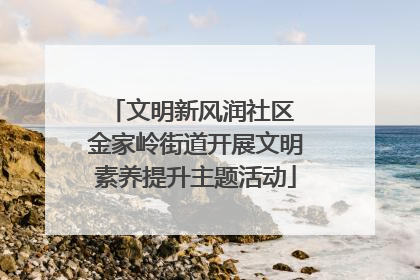文明新风润社区 金家岭街道开展文明素养提升主题活动