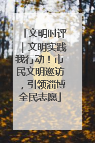 文明时评｜文明实践我行动！市民文明巡访，引领淄博全民志愿