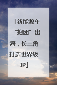新能源车“抱团”出海，长三角打造世界级IP