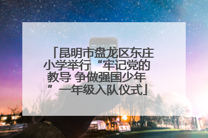 昆明市盘龙区东庄小学举行“牢记党的教导 争做强国少年”一年级入队仪式