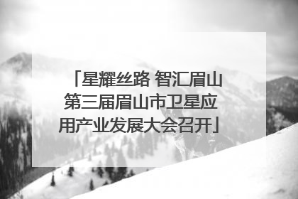 星耀丝路 智汇眉山 第三届眉山市卫星应用产业发展大会召开