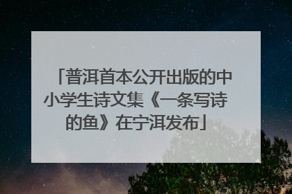 普洱首本公开出版的中小学生诗文集《一条写诗的鱼》在宁洱发布