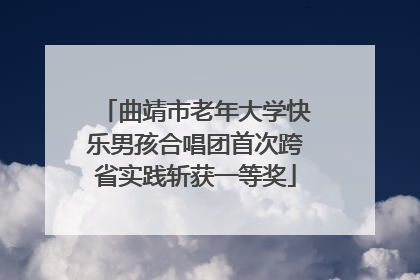 曲靖市老年大学快乐男孩合唱团首次跨省实践斩获一等奖