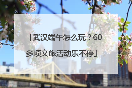 武汉端午怎么玩？60多项文旅活动乐不停