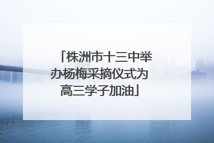株洲市十三中举办杨梅采摘仪式为高三学子加油