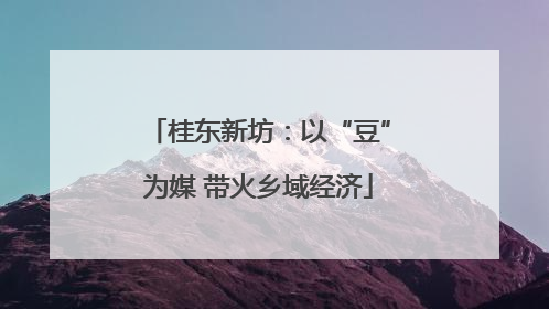 桂东新坊：以“豆”为媒 带火乡域经济