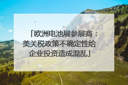 欧洲电池展参展商：美关税政策不确定性给企业投资造成混乱
