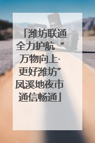 潍坊联通全力护航“万物向上·更好潍坊”凤溪地夜市通信畅通