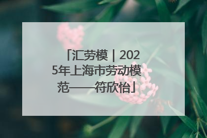 汇劳模｜2025年上海市劳动模范——符欣怡