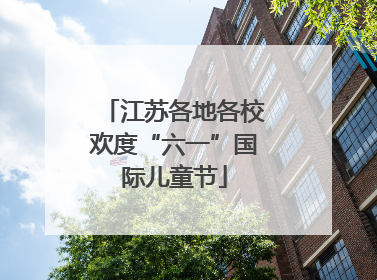 江苏各地各校欢度“六一”国际儿童节