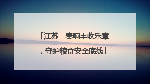 江苏：奏响丰收乐章，守护粮食安全底线