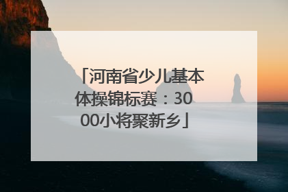 河南省少儿基本体操锦标赛：3000小将聚新乡