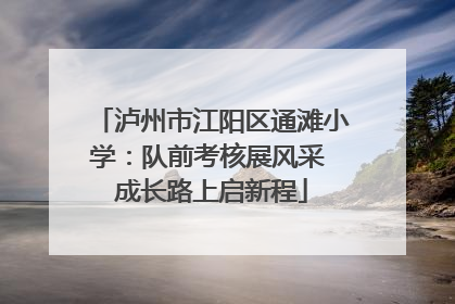 泸州市江阳区通滩小学：队前考核展风采 成长路上启新程