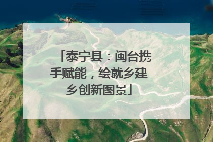 泰宁县：闽台携手赋能，绘就乡建乡创新图景