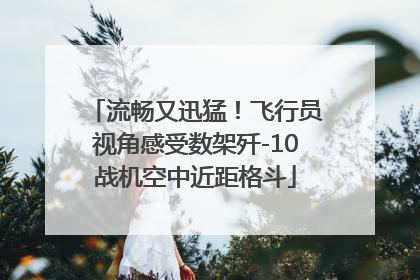 流畅又迅猛！飞行员视角感受数架歼-10战机空中近距格斗