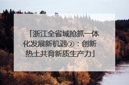 浙江全省域抢抓一体化发展新机遇②：创新热土共育新质生产力