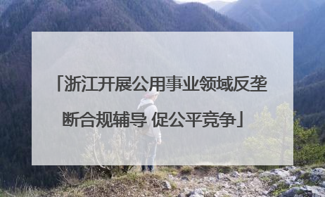 浙江开展公用事业领域反垄断合规辅导 促公平竞争
