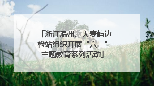 浙江温州、大麦屿边检站组织开展“六一”主题教育系列活动