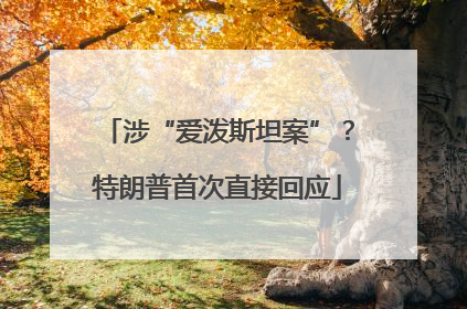 涉“爱泼斯坦案”？特朗普首次直接回应